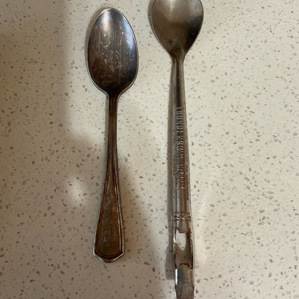 Thunderbird hotel spoon and another hotel sppon
